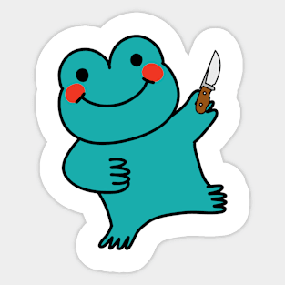 happy killer frog Sticker